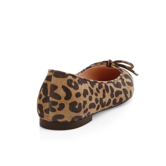 Stuart Weitzman Gabby Cheetah Print Bow Leather Ballet Flats - Picture 6 of 6